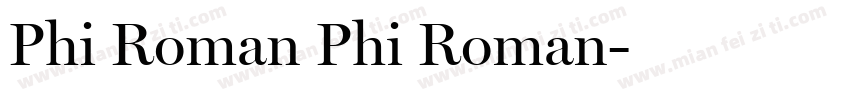 Phi Roman Phi Roman字体转换